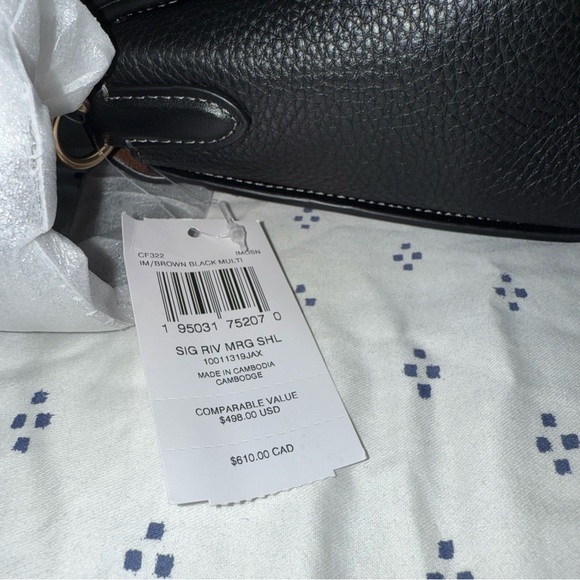 Coach Top Handle Satchel In Colorblock Signature Canvas With Rivets - Picture 8 of 10